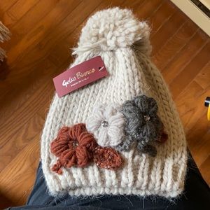Flowered Gelso Bianco Alpaca Blenda Hat